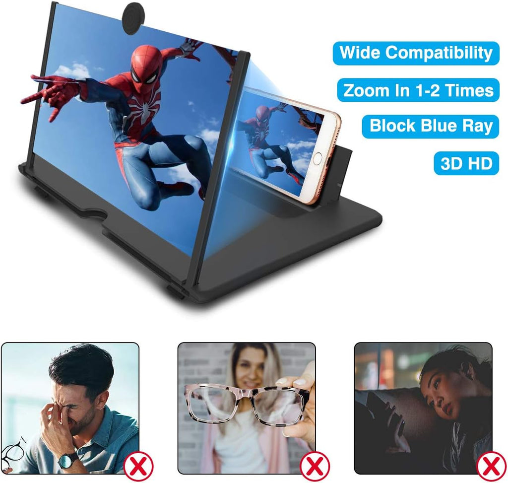 12" Thin Foldable Phone Screen Magnifier