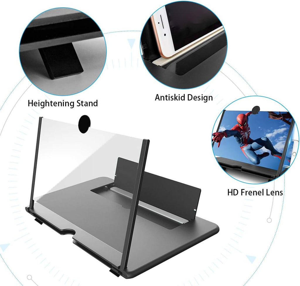 12" Thin Foldable Phone Screen Magnifier